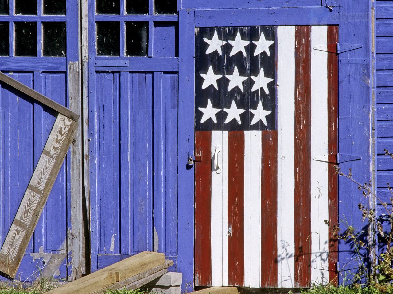 Foto: Barn Door Salute, Kewaunee County, Wisconsin