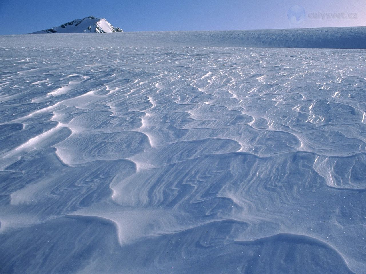 Foto: Wind Waves On Snow, Garden Of Eden, Southern Alps, New Zealand