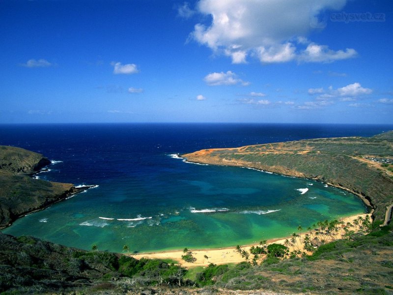 Foto: Hillside View Of Hanauma Bay, Oahu, Hawaii