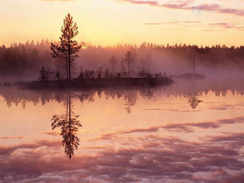 Foto: River Byske, Vdsterbotten, Sweden